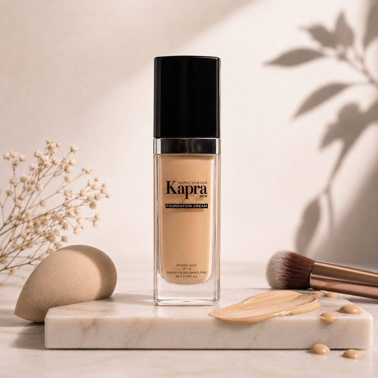 کرم پودر مینرال کاپرا Kapra | پوشش طبیعی بافت سبک و ماندگاری بالا