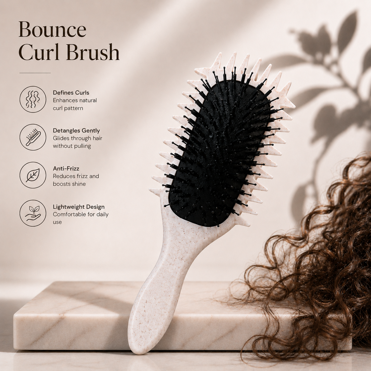 برس باونس کرل Bounce Curl پوش دار ضد آب کتر مورنینگ | برس باز کننده گره مو مناسب موی فر و حالت دار