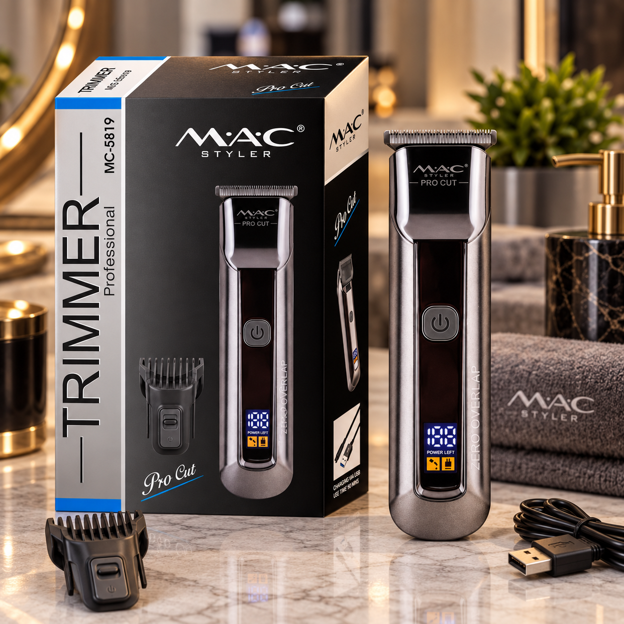 ماشین اصلاح مک استایلر مدل MC5819 | تیغه تیتانیوم، اصلاح دقیق و مناسب پیرایش مو