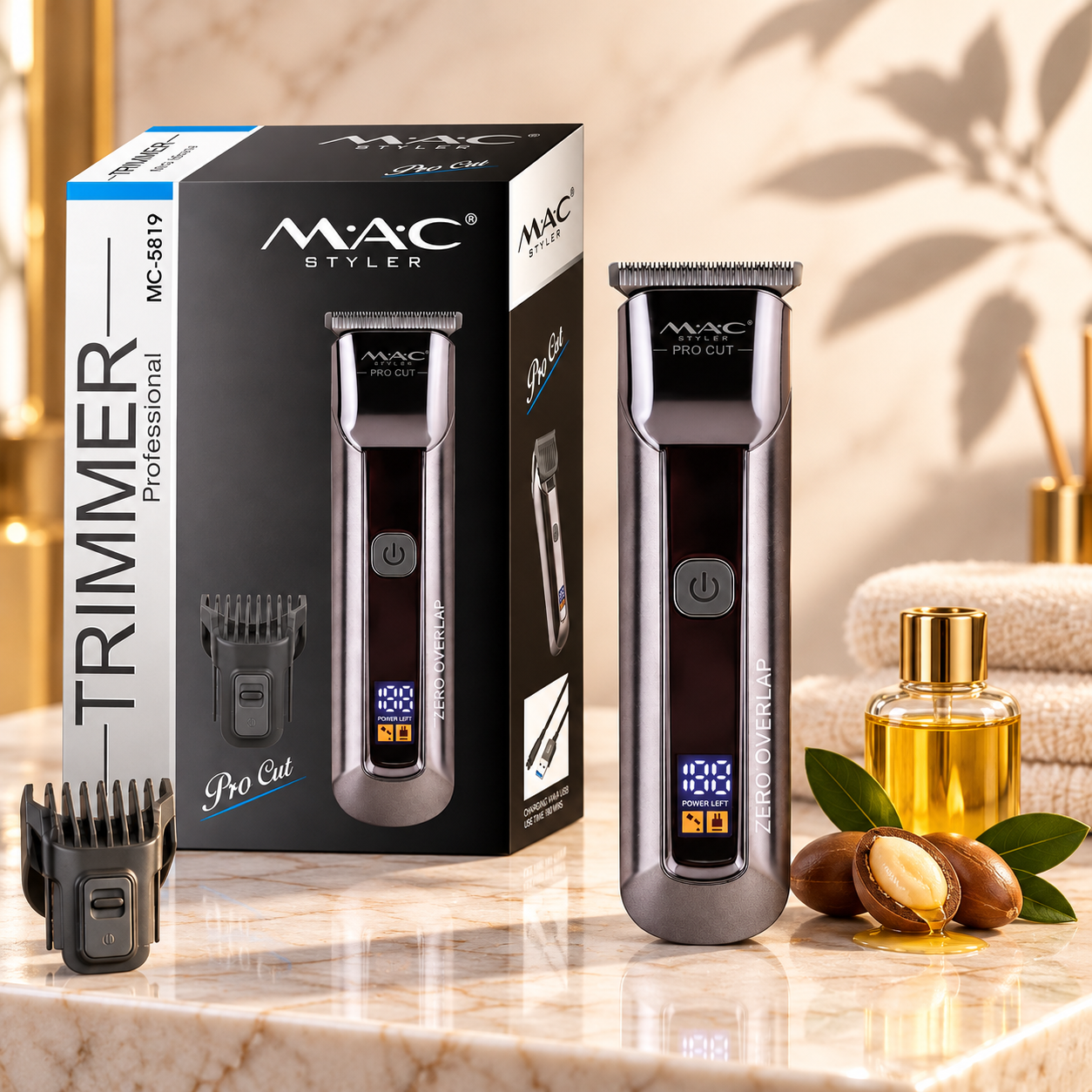ماشین اصلاح مک استایلر مدل MC5819 | تیغه تیتانیوم، اصلاح دقیق و مناسب پیرایش مو